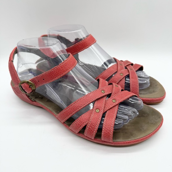 Keen City of Palms Strappy Leather Outdoor Comfort Sandal Red Size 9.5 Gorpcore - Picture 2 of 12